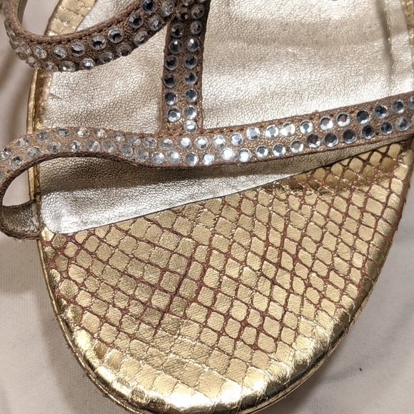 MICHAEL size 8 rhinestone/gold stiletto heels. - Picture 8 of 12